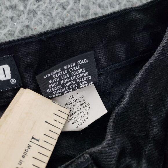 VINTAGE Bongo Jeans Womens 7 Black Cropped Denim Juniors Y2K Cropped Capris - Picture 3 of 10